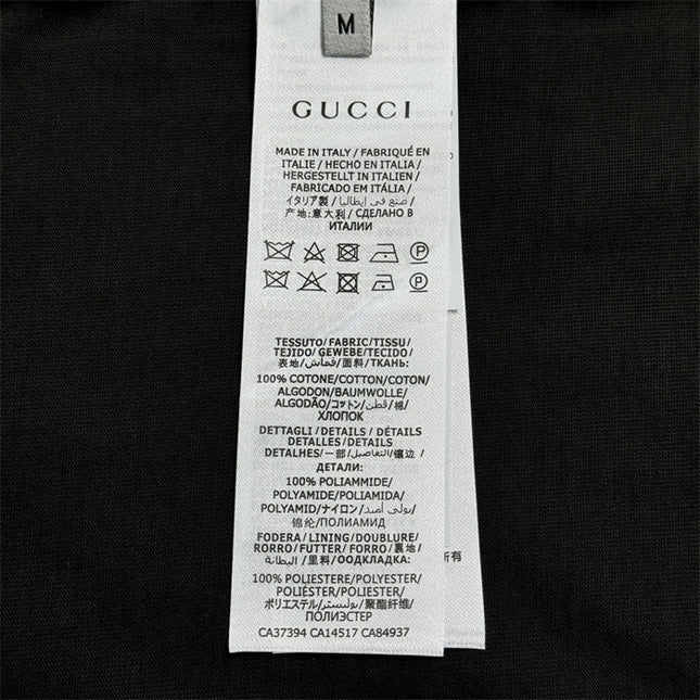 Gucci 2025ss Vintage Script Logo Metallic T‑shirt – Charcoal Grey