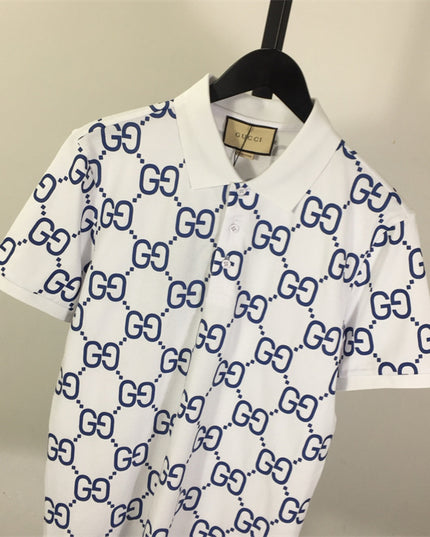 Gucci 2025ss White Gg Monogram Polo Shirt – Top Version