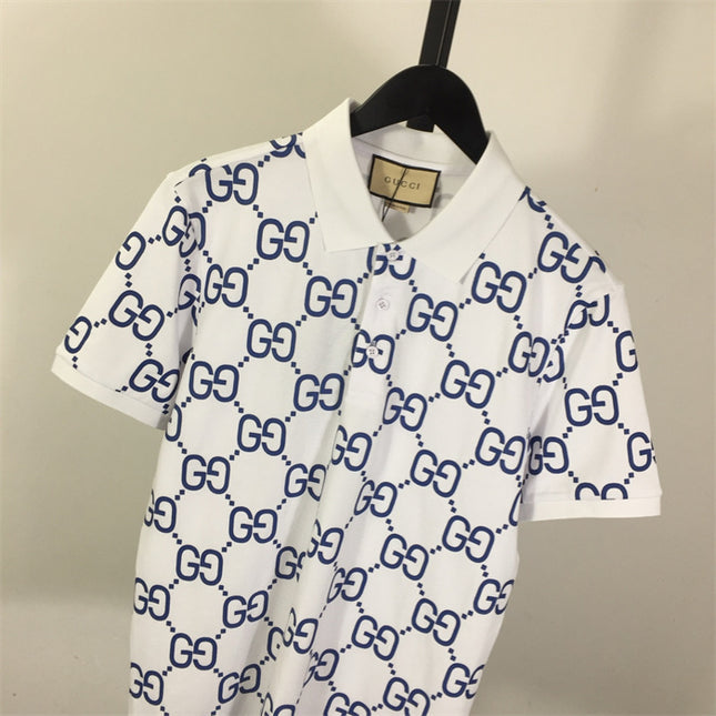 Gucci 2025ss White Gg Monogram Polo Shirt – Top Version