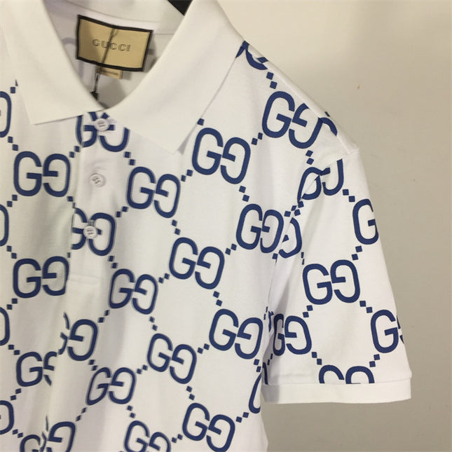 Gucci 2025ss White Gg Monogram Polo Shirt – Top Version