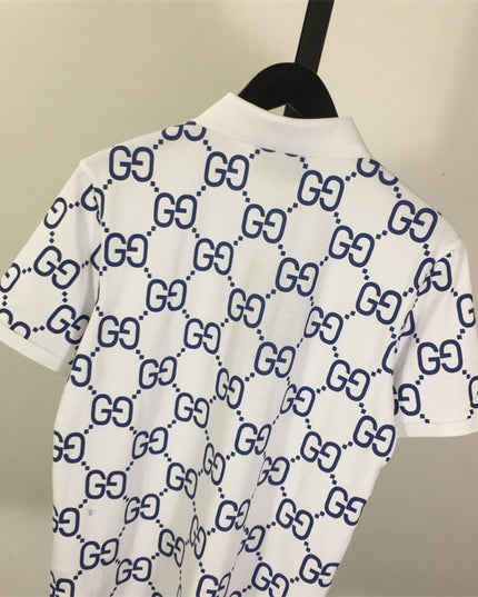 Gucci 2025ss White Gg Monogram Polo Shirt – Top Version