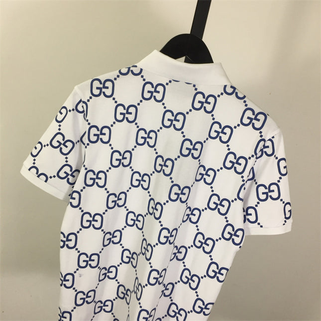 Gucci 2025ss White Gg Monogram Polo Shirt – Top Version