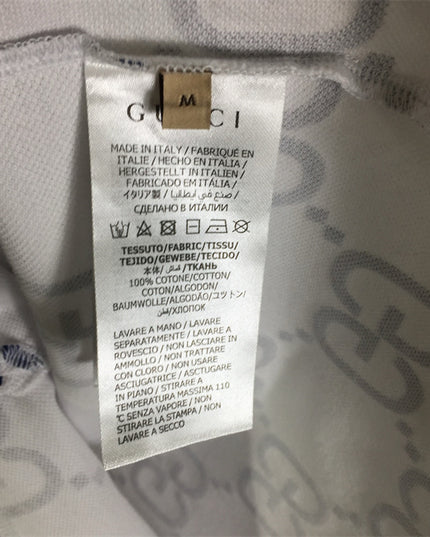 Gucci 2025ss White Gg Monogram Polo Shirt – Top Version