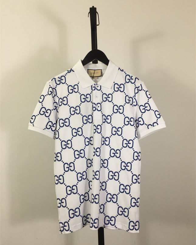 Gucci 2025ss White Gg Monogram Polo Shirt – Top Version