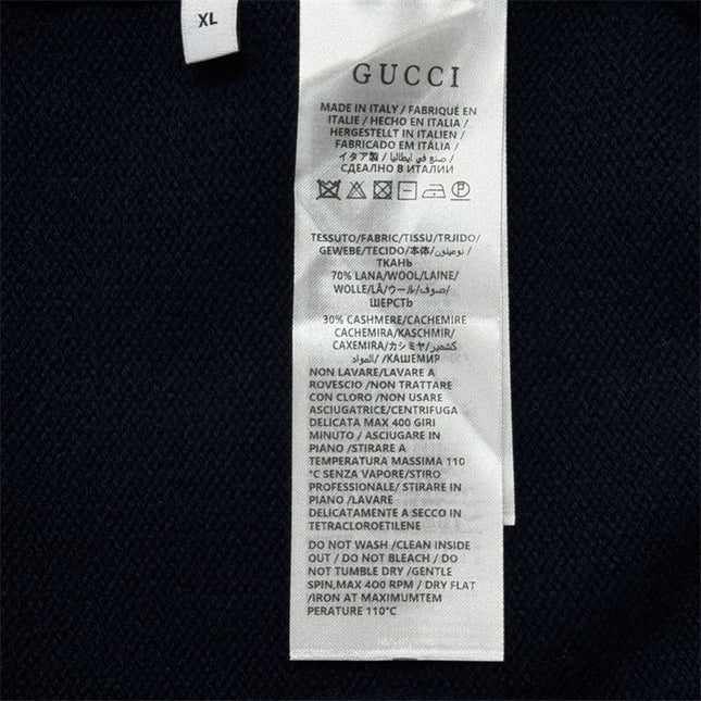 Gucci Abstract Snake Wool Sweater – Navy