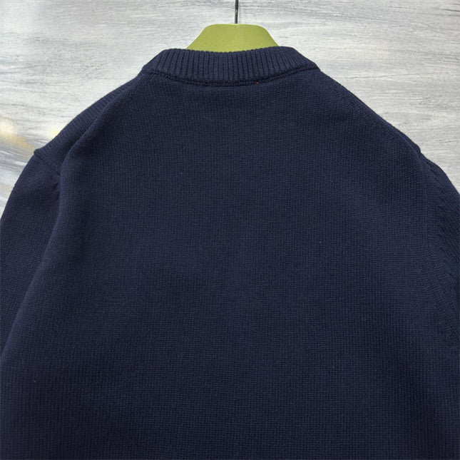 Gucci Abstract Snake Wool Sweater – Navy