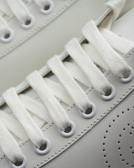 Gucci Ace Leather Sneaker with Pink Heel Tab