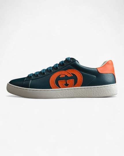 Gucci Ace Sneaker – Blue with Orange