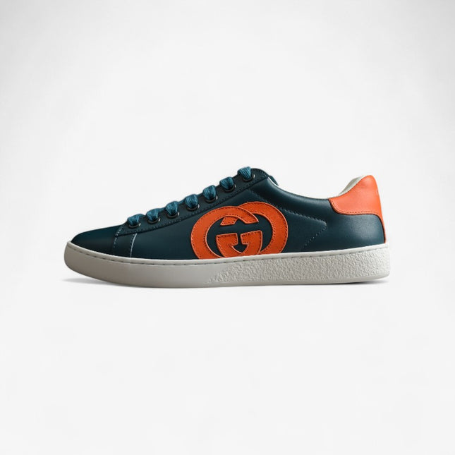 Gucci Ace Sneaker – Blue with Orange