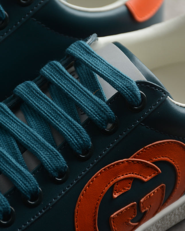 Gucci Ace Sneaker – Blue with Orange