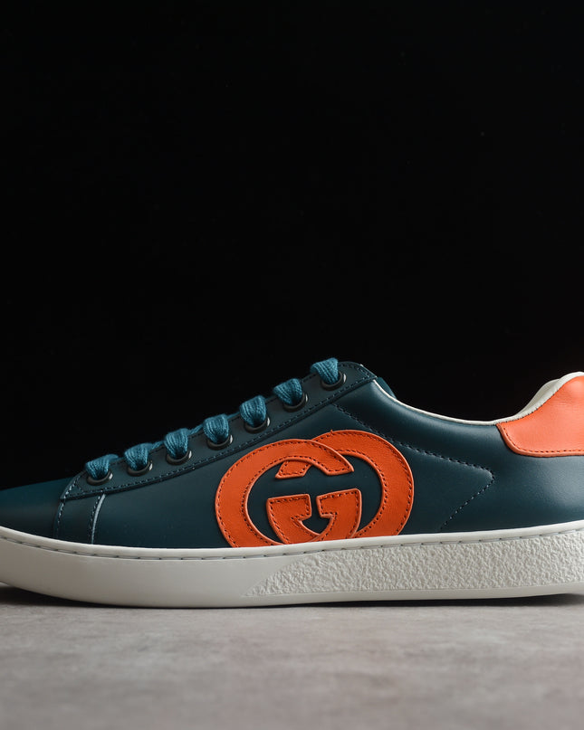 Gucci Ace Sneaker – Blue with Orange