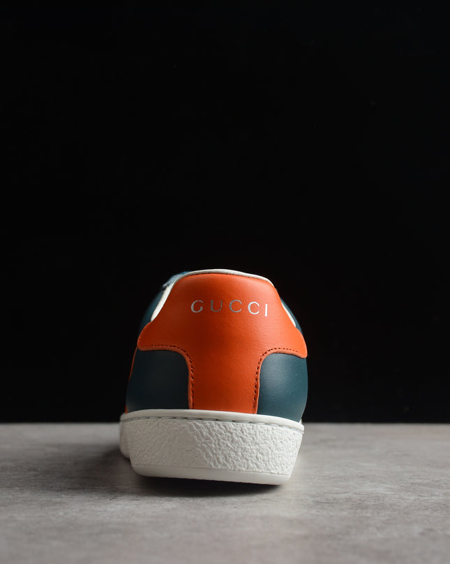 Gucci Ace Sneaker – Blue with Orange