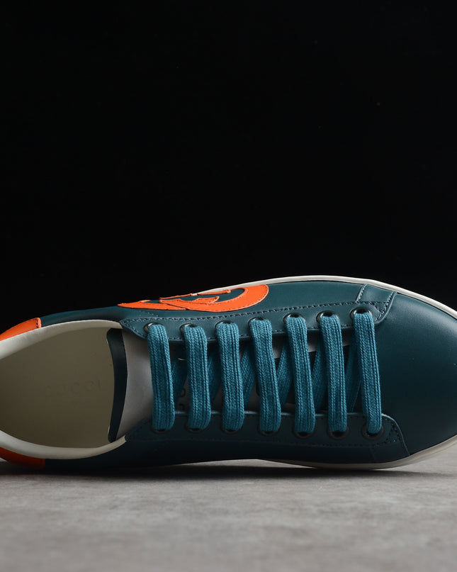Gucci Ace Sneaker – Blue with Orange