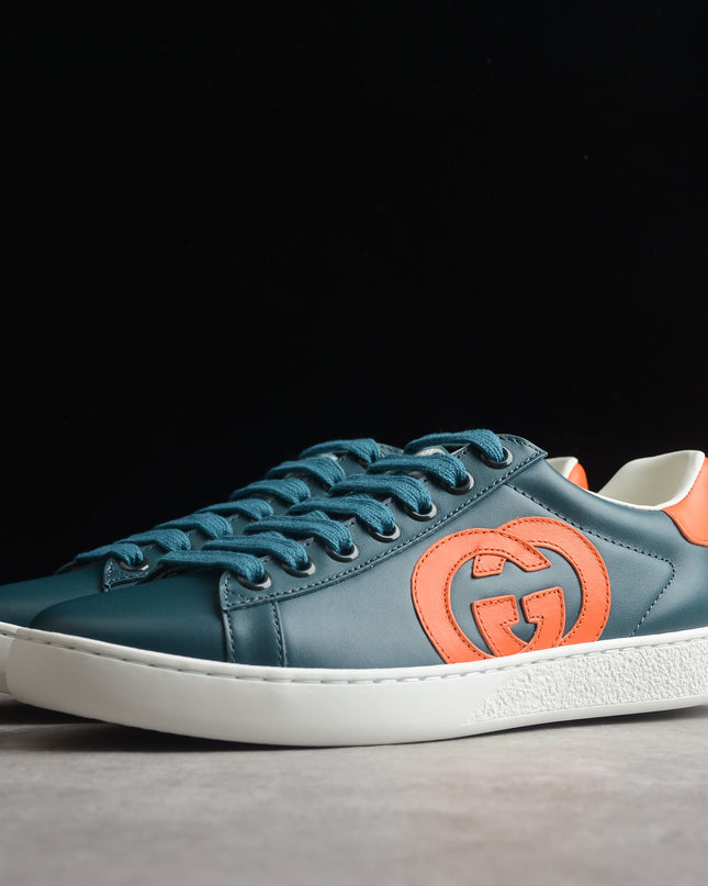 Gucci Ace Sneaker – Blue with Orange