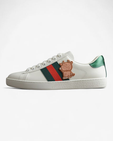 Gucci Ace Sneaker with Green Web and Ox Patch