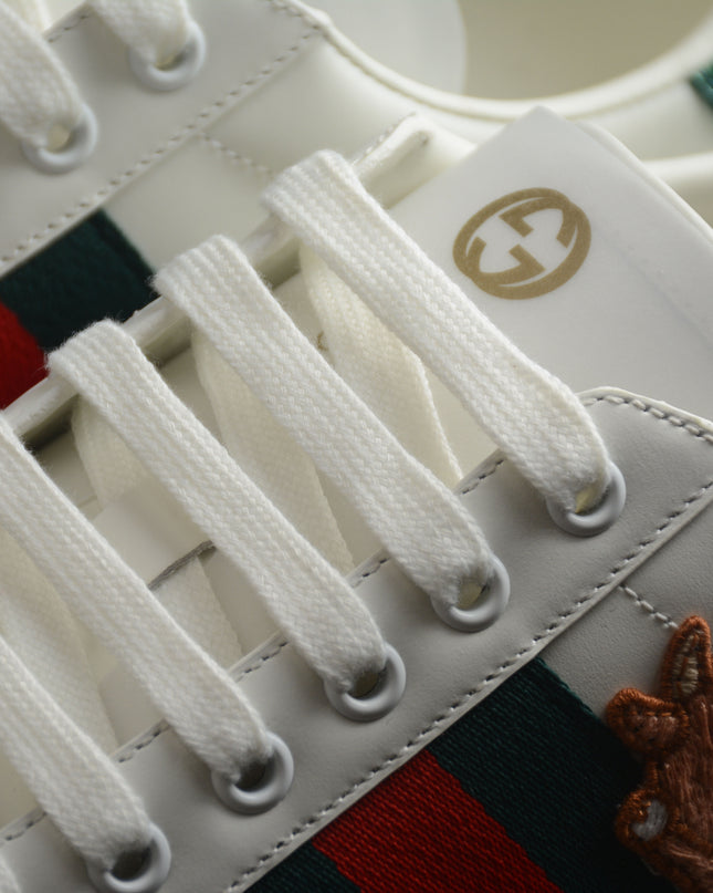 Gucci Ace Sneaker with Green Web and Ox Patch