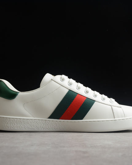 Gucci Ace Sneaker with Green Web and Ox Patch