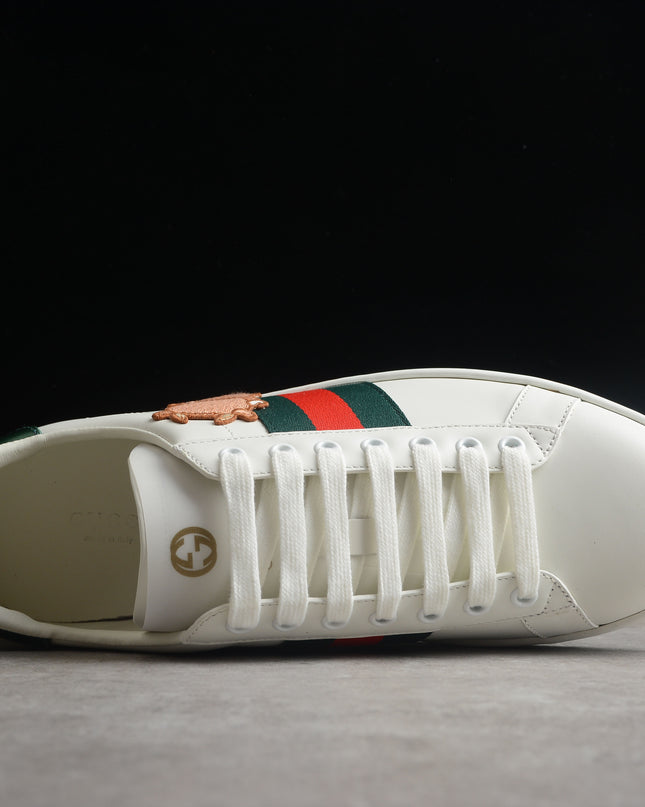 Gucci Ace Sneaker with Green Web and Ox Patch