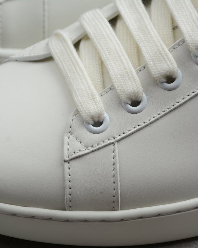 Gucci Ace Sneaker with Perforated GG Logo and Grey Heel Tab