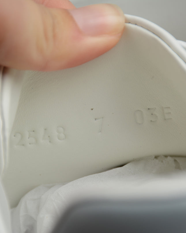 Gucci Ace Sneaker with Perforated GG Logo and Grey Heel Tab