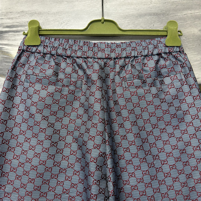 Gucci All-Over GG Monogram Silk Pants