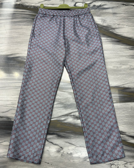 Gucci All-Over GG Monogram Silk Pants