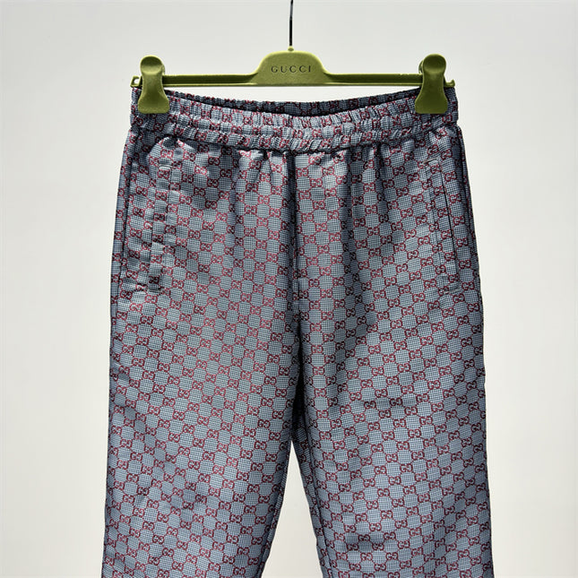 Gucci All-Over GG Monogram Silk Pants