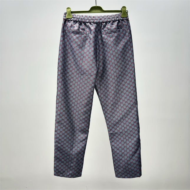 Gucci All-Over GG Monogram Silk Pants