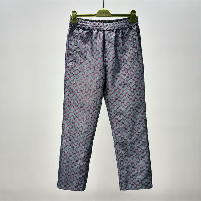Gucci All-Over GG Monogram Silk Pants