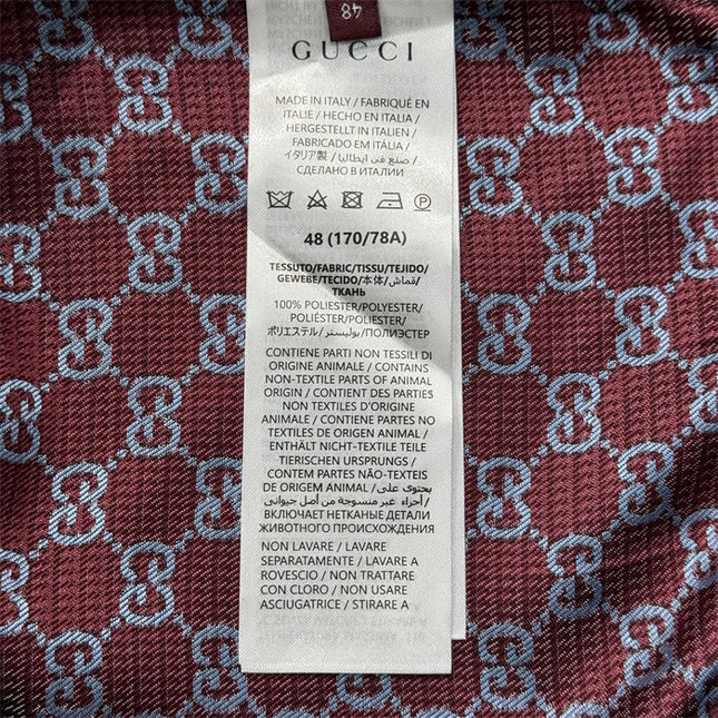 Gucci All-Over GG Monogram Silk Pants