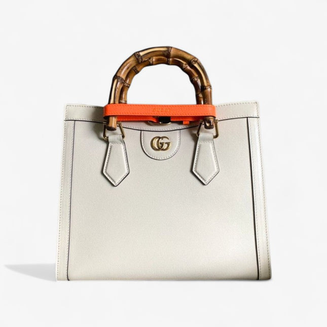 Gucci Bamboo Handle Black Leather Small Tote Bag