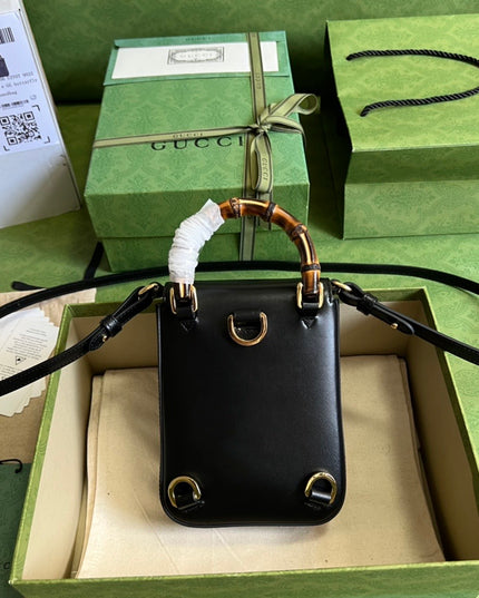 Gucci Bamboo Mini Handbag Black 702106