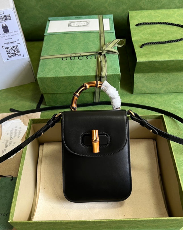 Gucci Bamboo Mini Handbag Black 702106