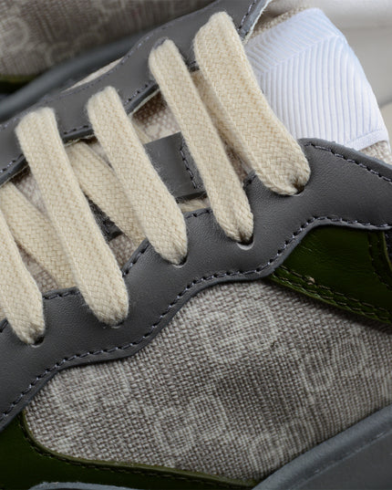 Gucci Basket Low-Top Sneaker – Grey/Olive GG Canvas