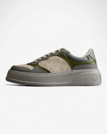Gucci Basket Low-Top Sneaker – Olive Grey