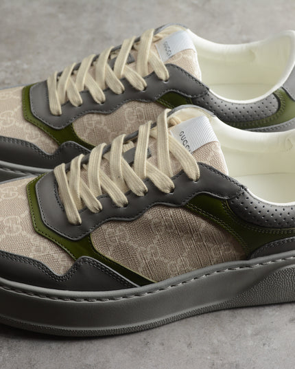 Gucci Basket Low-Top Sneaker – Olive Grey