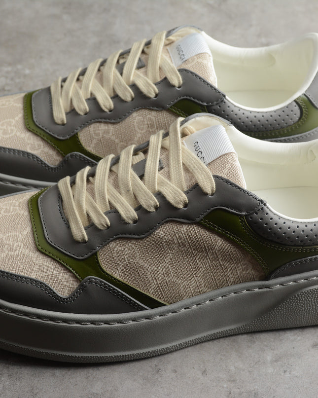 Gucci Basket Low-Top Sneaker – Olive Grey