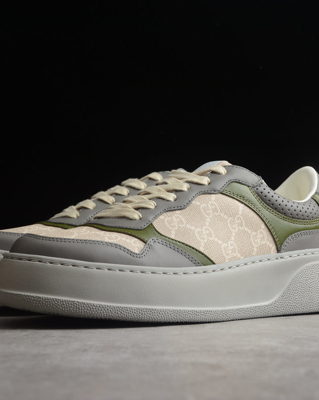 Gucci Basket Low-Top Sneaker – Olive Grey