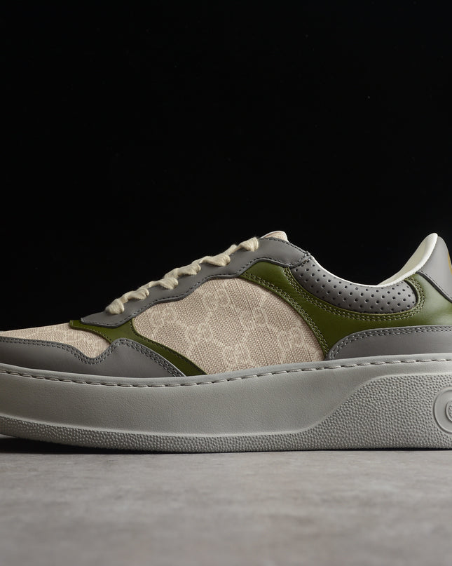 Gucci Basket Low-Top Sneaker – Olive Grey