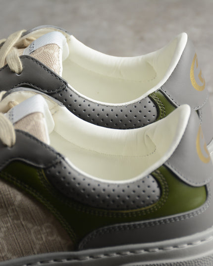 Gucci Basket Low-Top Sneaker – Olive Grey