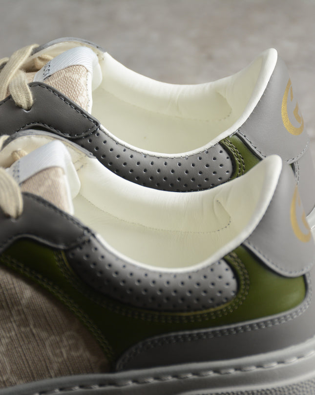 Gucci Basket Low-Top Sneaker – Olive Grey