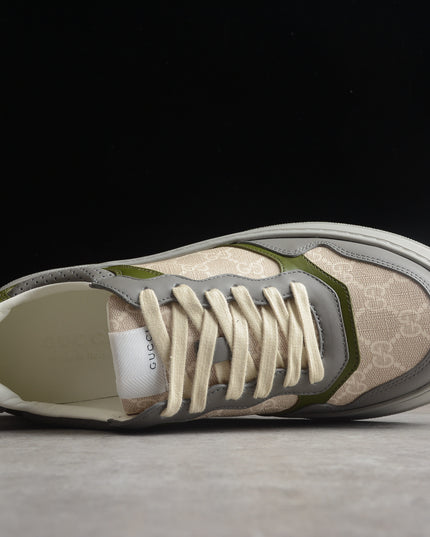 Gucci Basket Low-Top Sneaker – Olive Grey
