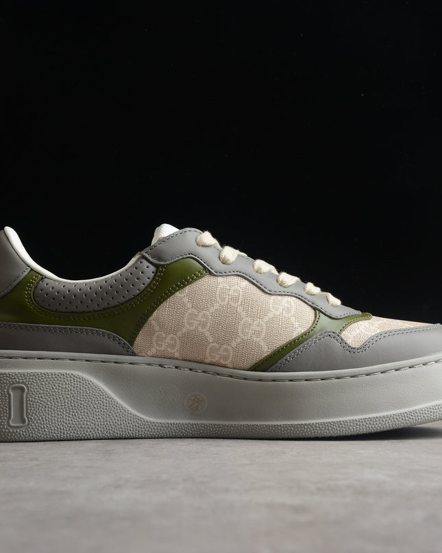 Gucci Basket Low-Top Sneaker – Olive Grey