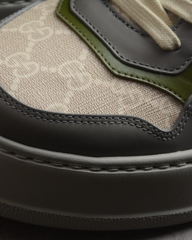 Gucci Basket Low-Top Sneaker – Olive Grey