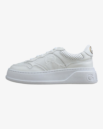 Gucci Basket Low-Top Sneaker – Triple White Monogram