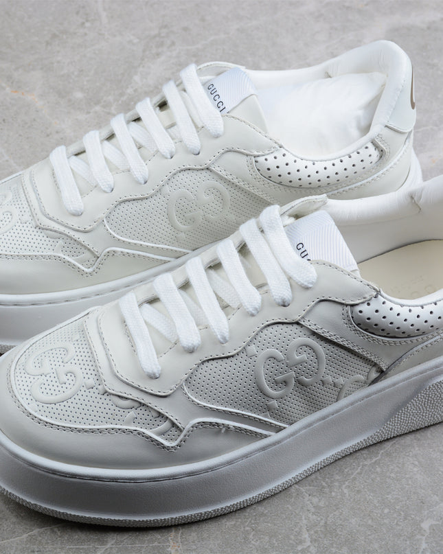 Gucci Basket Low-Top Sneaker – Triple White Monogram