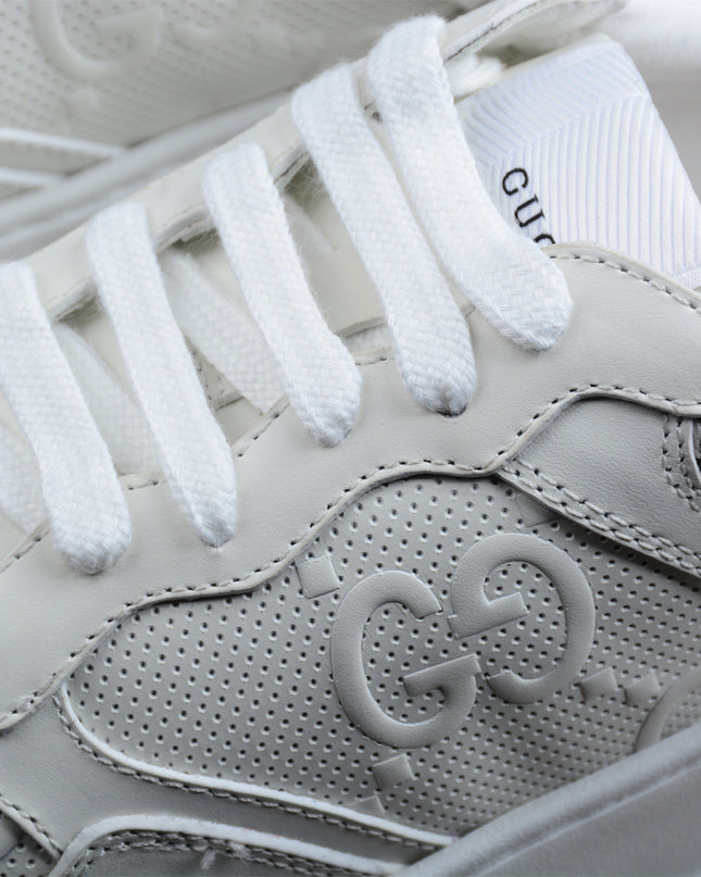 Gucci Basket Low-Top Sneaker – Triple White Monogram