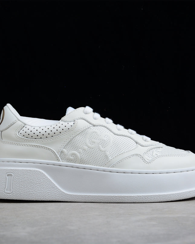 Gucci Basket Low-Top Sneaker – Triple White Monogram