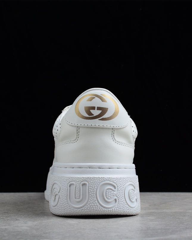 Gucci Basket Low-Top Sneaker – Triple White Monogram
