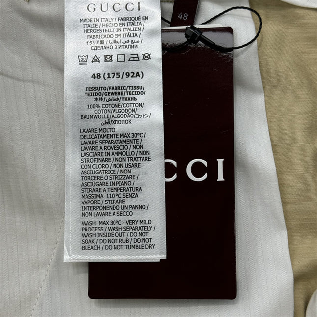 Gucci Beige Chino Pants with Web Side Stripe